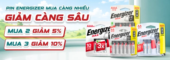 PIN ENERGIZER MUA CÀNG NHIỀU - GIẢM CÀNG SÂU